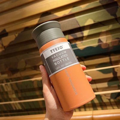 Garrafa de água de vácuo de aço inoxidável de 350 ml e 500 ml isolada sustentável para taça de escritório