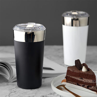Logotipo personalizado Não-deslizante 304 Vintage Matte Black Coffee Mug Copo de viagem de aço inoxidável para 2023