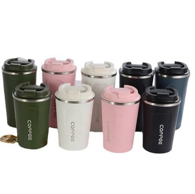 304 dentro e 201 fora garrafa de água de aço inoxidável recipiente de café com tampa 350ml
