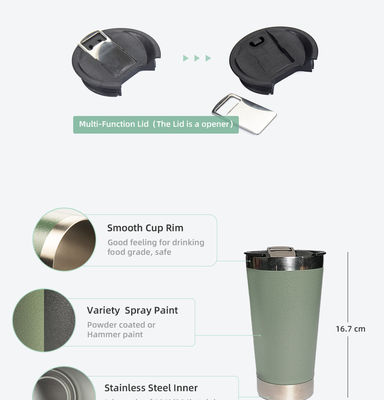 600ml de aço inoxidável de viagem caneca Tumbler Mantenha suas bebidas na temperatura perfeita
