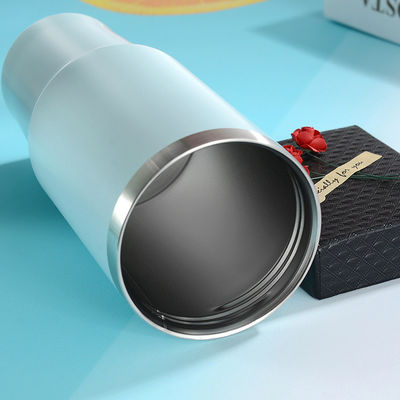 Taça de viagem personalizada e natural saudável de aço inoxidável aspirador de café tumbler com palha
