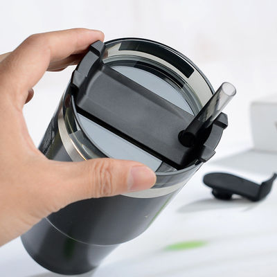 Taça de viagem personalizada e natural saudável de aço inoxidável aspirador de café tumbler com palha