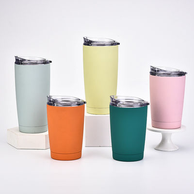 2023 Garrafas de água isoladas de parede dupla e tumblers de pó revestido de vácuo com logotipo