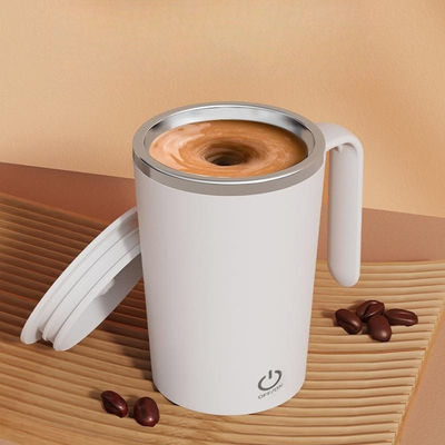 Tubarão de mistura de aço inoxidável 400 ml caneca de café com agitação magnética para escritório e escola