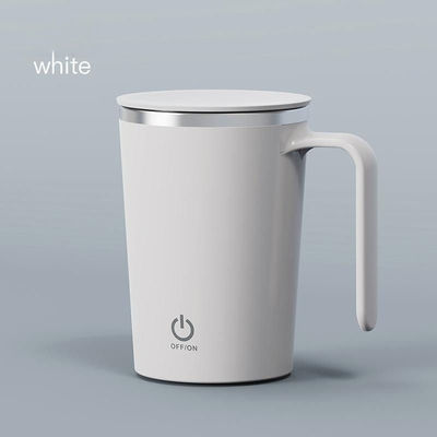 Tubarão de mistura de aço inoxidável 400 ml caneca de café com agitação magnética para escritório e escola