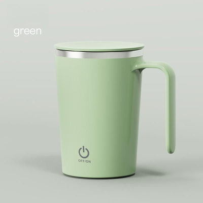 Tubarão de mistura de aço inoxidável 400 ml caneca de café com agitação magnética para escritório e escola