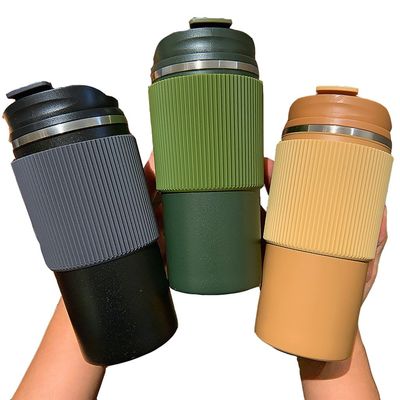 450ml Capacidade Dupla camada de aço inoxidável viagem caneca de café tumbler taça para reutilização
