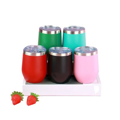 Tubarão de vinho de ovos de aço inoxidável com revestimento em pó de cor e isolamento de parede dupla