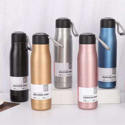 Bottle de água de aço inoxidável com parede dupla isolada aceitável para a sustentabilidade