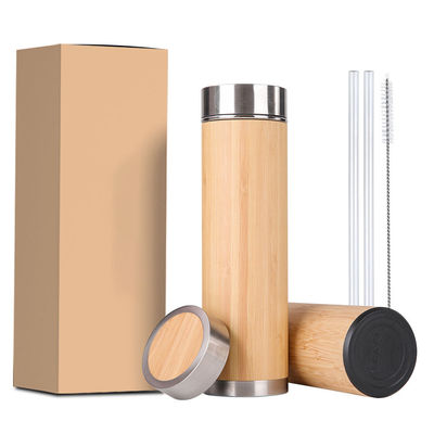 Flasca de vácuo térmico de aço inoxidável 304 ecológica para taça recta e logotipo personalizado