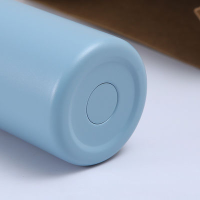 Logotipo personalizado de aço de vácuo isolado de viagem caneca de café garrafa de água com alça e tampa