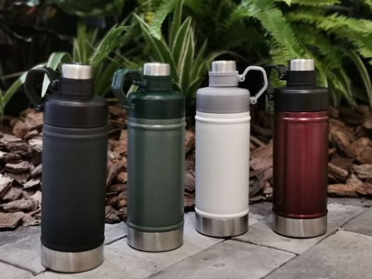 Amarela isolante de aço inoxidável garrafa de água Bpa livre de vácuo frasco 18oz 25oz frascos de água