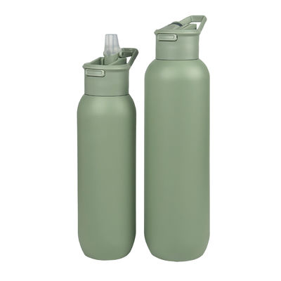 Segurança 32oz / 1000ml Duplo Parede de vácuo isolado garrafa de água de aço inoxidável com tampa de palha