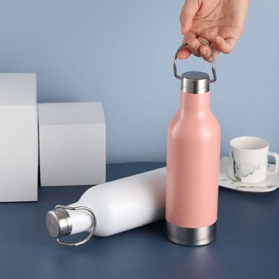 500 ml de capacidade frasco de vácuo exterior pequena boca copo isolado com logotipo personalizado