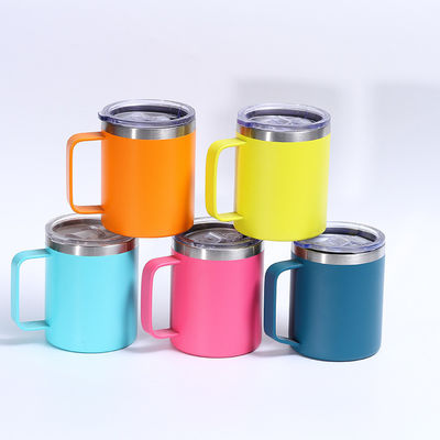 12oz/14oz Copo de Copo de Aço Inoxidável Duplas Camadas de vácuo Copo revestido de pó cor personalizada