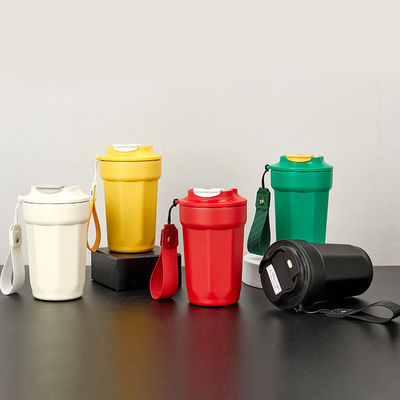 Taça de café de aço inoxidável 304 com isolamento a vácuo 420 ml Forma octogonal de diamante com mão