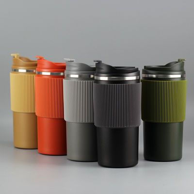 Taça de café isolada de aço inoxidável de 450 ml personalizada com tampa para manter as bebidas quentes / frias