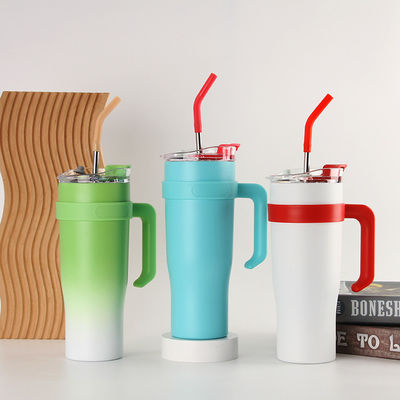 Cores personalizadas aceitável 40 oz de aço inoxidável isolado caneca de café com alça