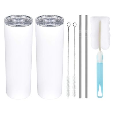 20oz 30oz Straight Skinny Sublimation Tumbler com parafuso na tampa e canela caneca para acampar