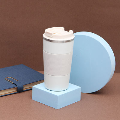 Taça de café de aço inoxidável 304 380 ml Taças de café de silicone recicladas reutilizáveis não escorregadias 510 ml