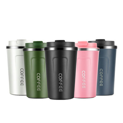 LID 12/17 oz Dupla parede 18/8 Thermos Café Vacuum Viagem isolado caneca de café de aço inoxidável