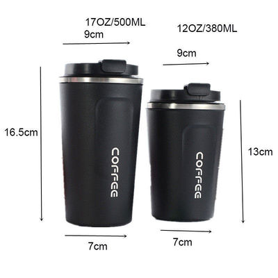 LID 12/17 oz Dupla parede 18/8 Thermos Café Vacuum Viagem isolado caneca de café de aço inoxidável