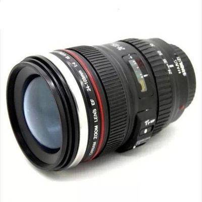 Lente de câmera branca, caneca de café, termo, ótimo presente para fotógrafos, estilo de design clássico.