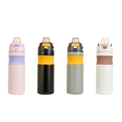 Todas as pessoas aplicáveis Copo recto 580ML Gym Vacuum Termos isolados com palha