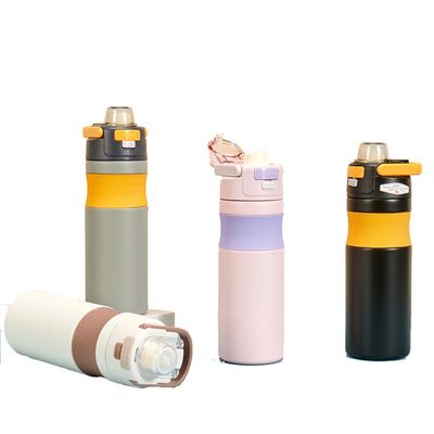 Garrafa de água esportiva de aço inoxidável 580 ml com palha ideal para todas as aventuras ao ar livre