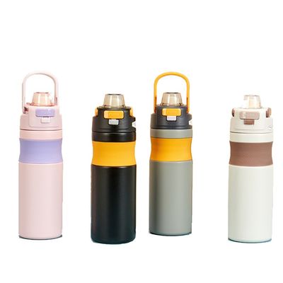 Garrafa de água esportiva de aço inoxidável 580 ml com palha ideal para todas as aventuras ao ar livre