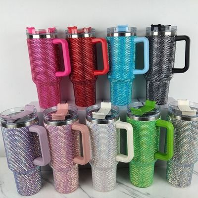 1 Diamante Copo com estampas pretas de parede dupla Tubarão de viagem de café de aço inoxidável