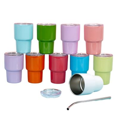 Festa de comemoração Essencial 2 oz Sublimação em branco Miniatura Tumbler aço inoxidável