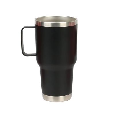 Tubarão de aço inoxidável de parede dupla 30oz Taça de viagem isolada a vácuo com alça