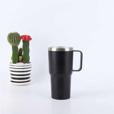 Tubarão de aço inoxidável de parede dupla 30oz Taça de viagem isolada a vácuo com alça