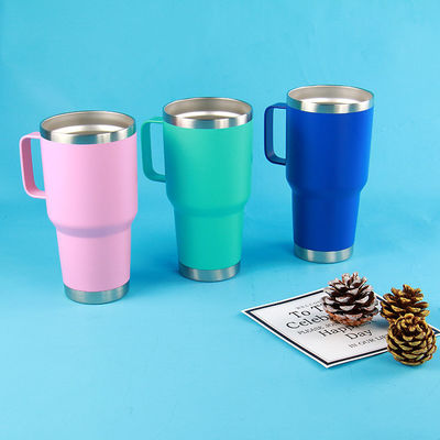 Logotipo personalizado Impresso Copo de Palha 30oz Tumbler de aço inoxidável para viagens ao ar livre duráveis