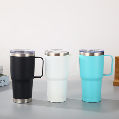 20 oz Double Isolated Stemless Wine Tumbler com alça e palha Melhorar sua imagem