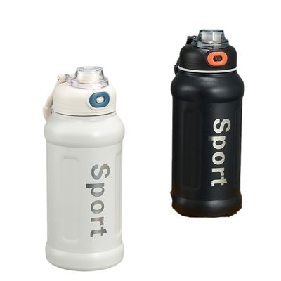 Viagem ao ar livre 850ML Copo isolante de aço inoxidável com palha e grande capacidade