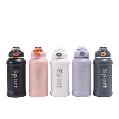 Viagem ao ar livre 850ML Copo isolante de aço inoxidável com palha e grande capacidade