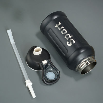 Viagem ao ar livre 850ML Copo isolante de aço inoxidável com palha e grande capacidade