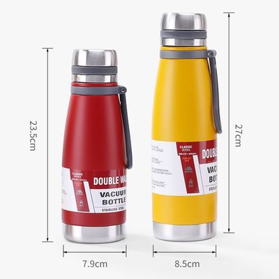 650ml 850ml Tumbler Dupla Parede Isolada de Aço Inoxidável Garrafa de Água Desportiva para Todos
