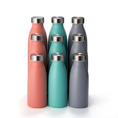 Vários modelos personalizados Duplo 750ml parede de aço inoxidável frasco de vácuo isolado tumbler boca pequena garrafa de leite de água