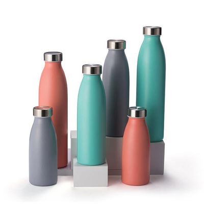 Vários modelos personalizados Duplo 750ml parede de aço inoxidável frasco de vácuo isolado tumbler boca pequena garrafa de leite de água