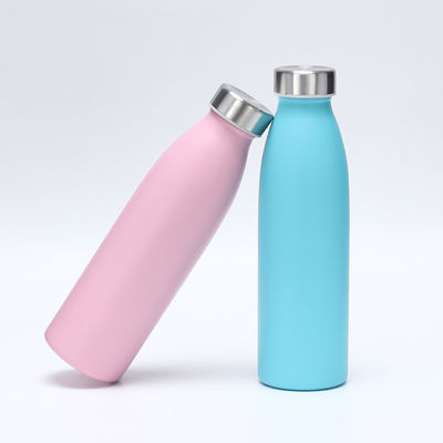 Vários modelos personalizados Duplo 750ml parede de aço inoxidável frasco de vácuo isolado tumbler boca pequena garrafa de leite de água