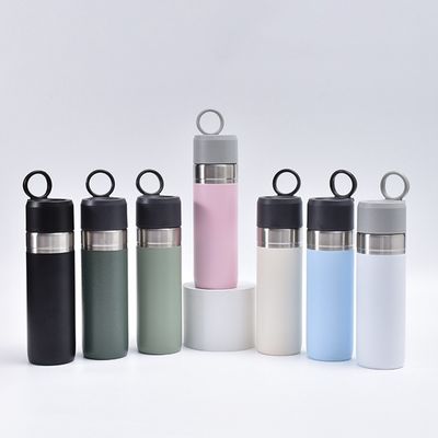 Logotipo personalizado 500 ml de aço inoxidável de parede dupla, garrafa de água isolada a vácuo para uso externo