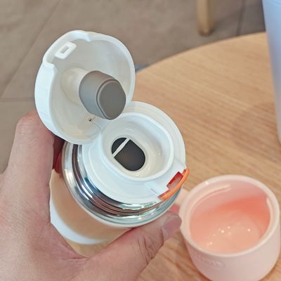 Garrafa de água para crianças de aço inoxidável 500ml Cute Tumbler Cup com padrão personalizado e tampa