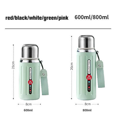 Logotipo personalizado 600ml 800ml garrafa de água isolada de aço inoxidável com aceitável OEM / ODM