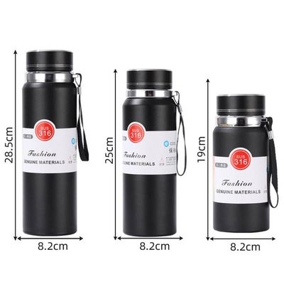 Garrafa de água isolada 600ml/800ml/1000ml Display de temperatura LED Logotipo personalizado Camping