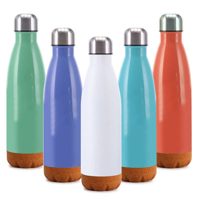 Garrafa térmica de vácuo frasco de parede dupla com fundo de madeira design moderno best seller