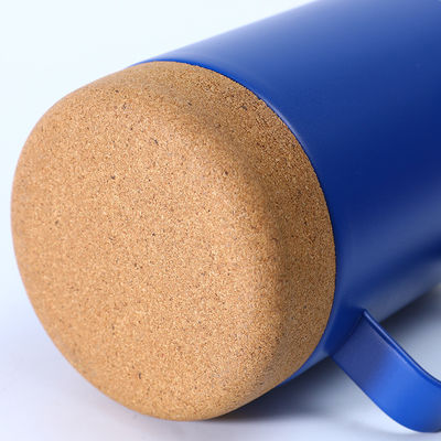 Contemporâneo 16 oz de aço inoxidável contínuo tumbler de café com fundo de cortiça e alça
