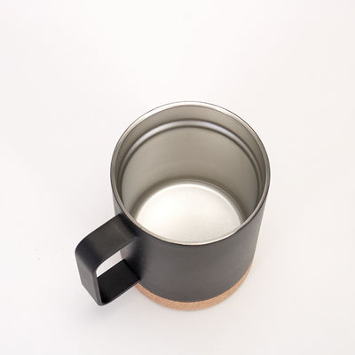 16oz de aço inoxidável preto fosco, fundo de cortiça caneca de cor personalizada design contemporâneo